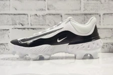 Nike Mens Alpha Huarache Elite 4 Low MCS Baseball Cleat White Sz 8 FD6255-101