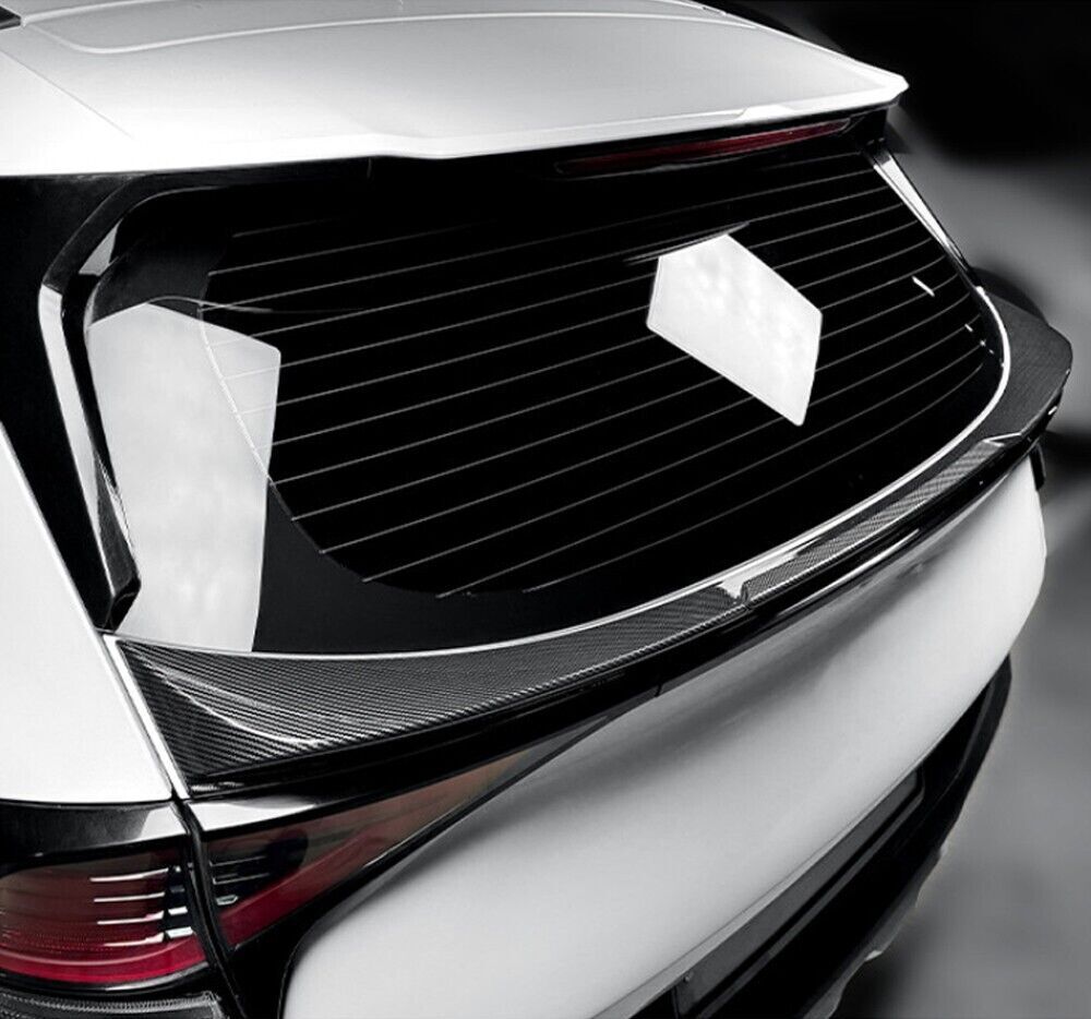 Carbon Fiber Rear Spoiler Trunk Lid Middle Wing Cover For Kia Sportage 2023-2025