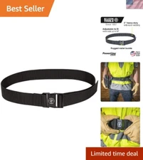 Duartable 52-Inch Black Web Work Belt - Fits Tool Pouches Shoulder Suspender