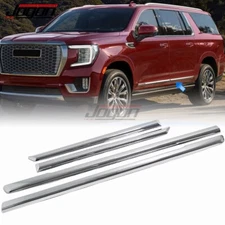 Chrome Silver Exterior Body Side Strips Trim For Chevrolet Tahoe 2021-2023 2024