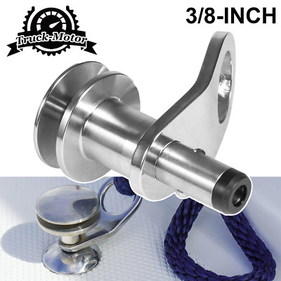 3/8'' Marine Stainless Steel Quick-Release Boat Fender Holder Mount Cleat Hook