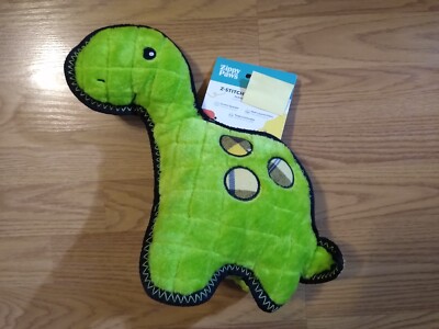 Zippy Paws Z-Stitch Grunterz Dinosaur Dino Green Plush Pet Dog Toy Durable NEW