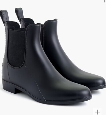 J Crew Mercantile Chelsea Rain Boots Black 10
