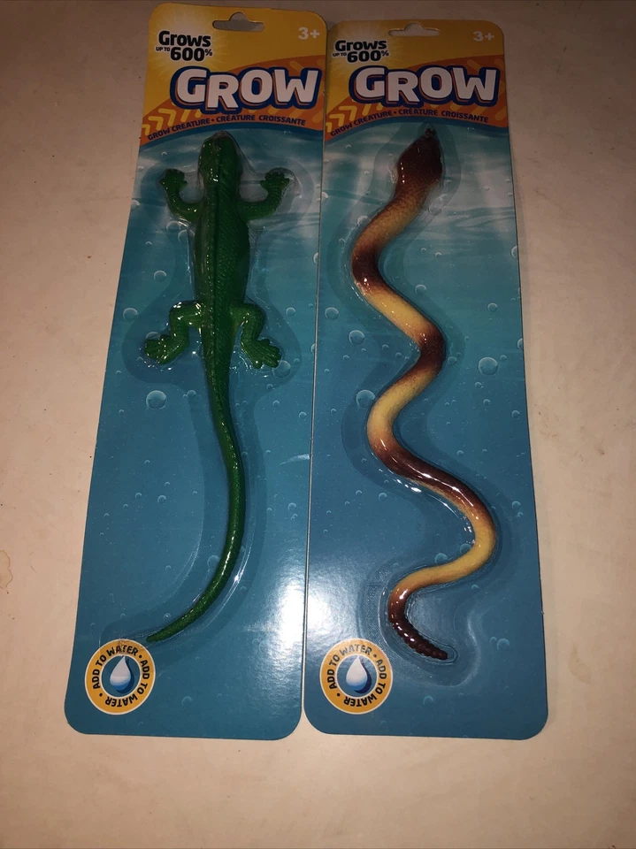 Magic Grow Mega Brown Striped Snake& Alligator Kids Water Play Toy Grows 600 % - Image 4 of 4