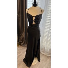 Lulus Women s Gown Dress Size XL Elegance Cutout Satin One Shoulder Formal