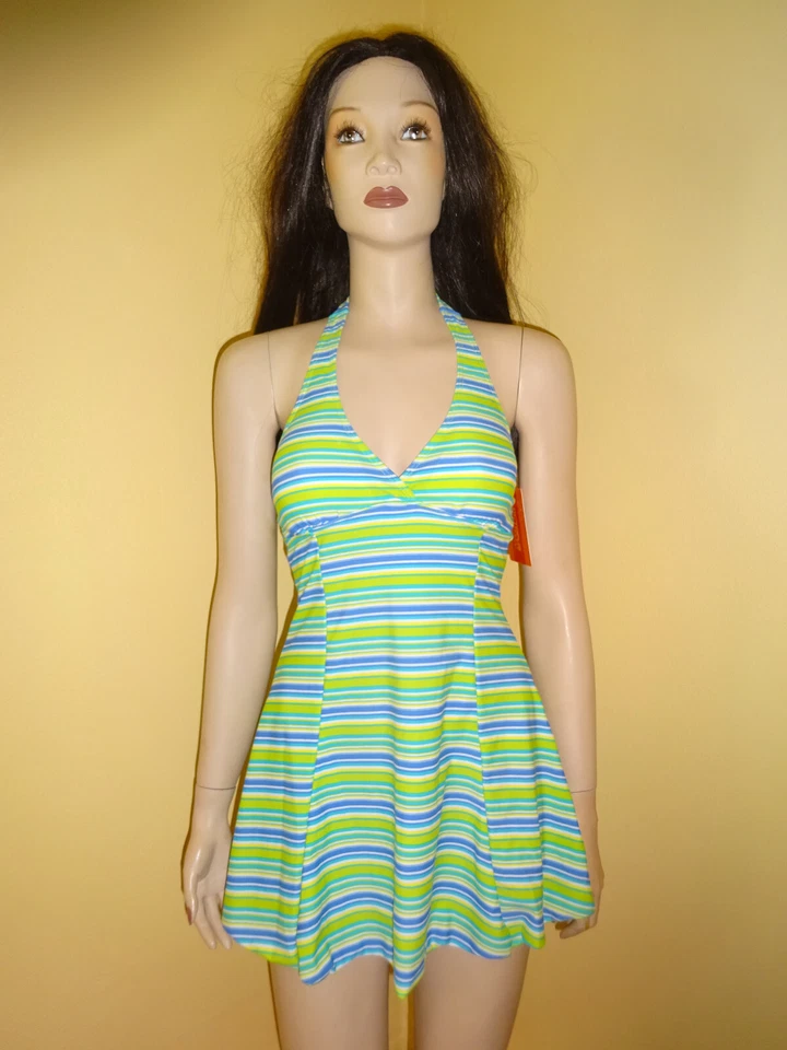 Tankini-Oberteil Strandkleid Octopus beachwear Neckholder 38 gestreift NEU! - Bild 3 von 4