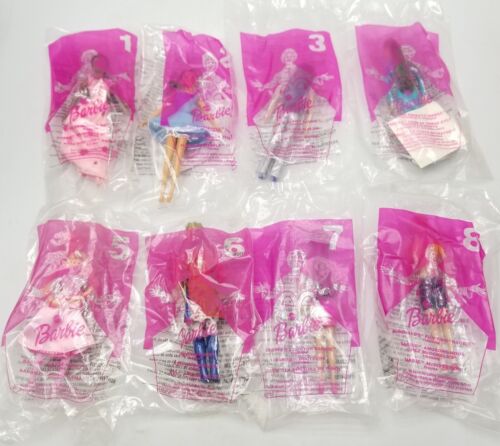 McDonalds 2001 Barbie & Friends Figurines Happy Meal Toys Complete Set of 8 NEW - Picture 1 of 7