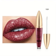 Pudaier Shiny Stars Lip Gloss Long Lasting Lip Glaze - New - Brick