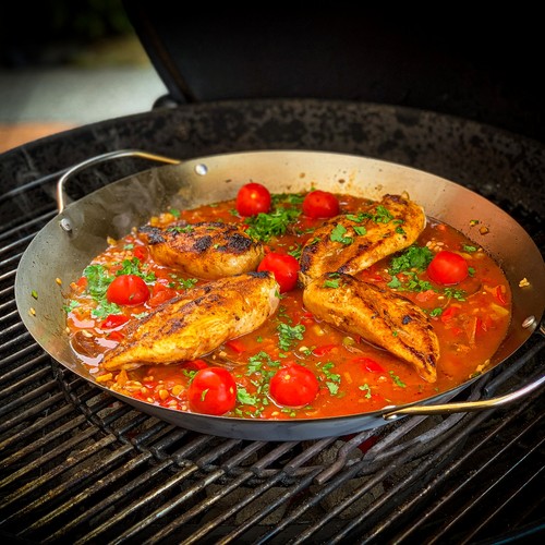 Mahlzeit traditionelle Paella Pfanne für 6 Personen Ø 35 cm, Edelstahl Pfanne - Bild 2 von 6