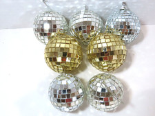 Mirrored Disco Ball Glass Christmas Ornaments Mosaic 2-2.5" diameter C9786