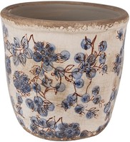 Blumentopf Keramik Craquelé-Optik 14X14 Cm Beige Blau Clayre & Eef 6CE1619M