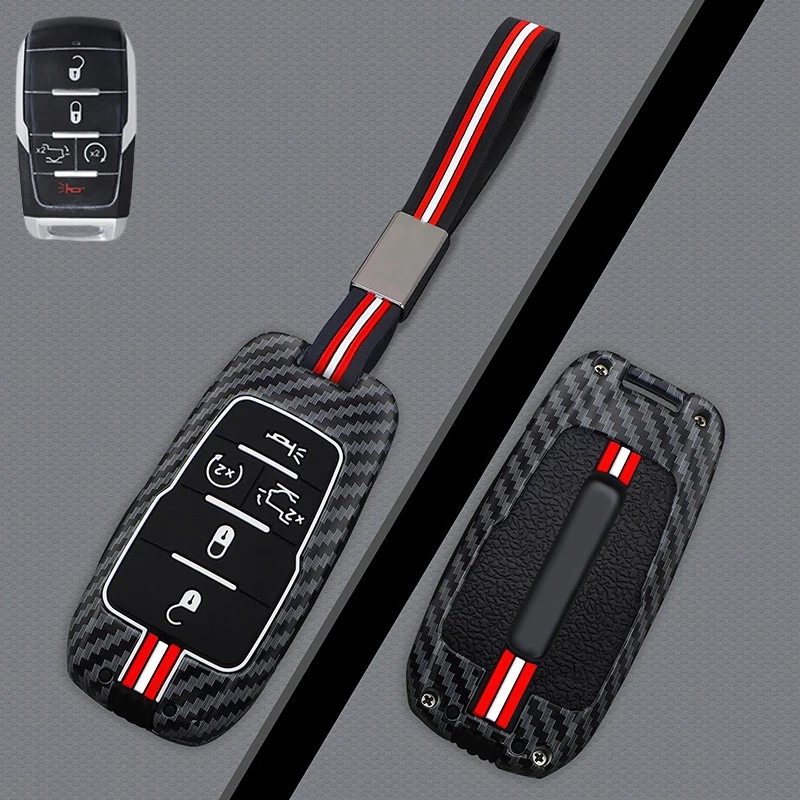 Zinc Alloy Silicone Car Key Fob Case Cover For Dodge RAM 2500 3500 1500 2019+ Foto 4 de 4