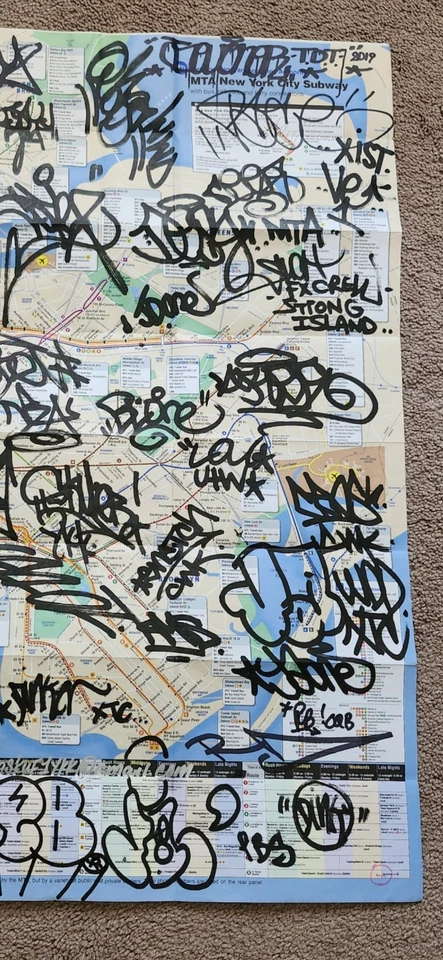Leyendas Graffiti Metro Mapa JA COPE 2 EASY SKUF DESA TAL WEB JD BL RD OJ CE SEV Foto 4 de 4