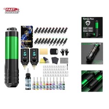 POSEIDON Tattoo Pen Set, Tattoo Gun Kit with 2Pcs Battery and 20Pcs Tattoo Ca...