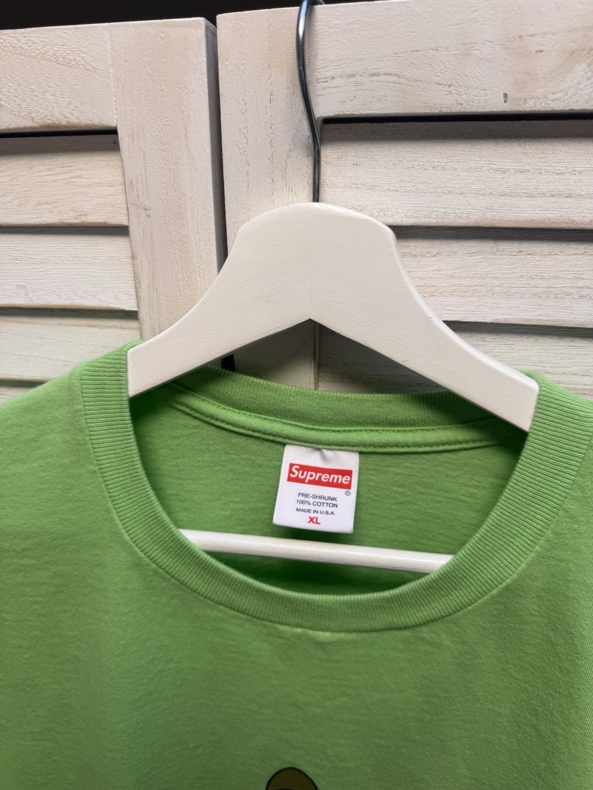 Men’s Casual Y2K Shirt Supreme Alien Tee Lime thumbnail 7