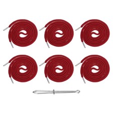6 Pcs Hoodie Strings Drawstring Cords with Easy Threader Burgundy 