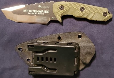 HX Outdoors D-170 Mercenaries Tactical Fixed Blade Knife w/ Sheath D2