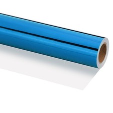 Metallic Packaging Gift Paper, 18x400 Inches (32.8 Feet), Blue