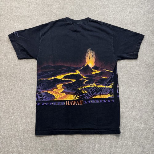 Vintage Hawaii Volcanoes National Park Wrap Around T Shirt Size M Habitat - Picture 7 of 7