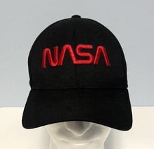 NASA Embroidered Logo Black Baseball Hat Zephyr Brand Snapback Cap