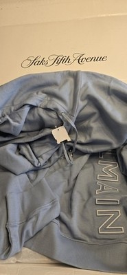 New $1200 BALMAIN Paris Hoodie Men 3XL Blue Sweatshirt Limited Edition Authentic