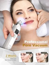 White - EUHOME Blackhead Remover Pore Vacuum Electric Rechargeable Blackhead