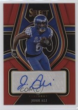 2022 Panini Select Draft Picks Rookie Signatures Red Prizm Josh Ali Auto 1l2