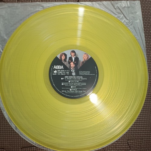 ABBA-DANCING SPECIAL DSP-3026 JAPAN ONLY YELLOW WAX 1LP OBI,INSERT - Picture 7 of 9