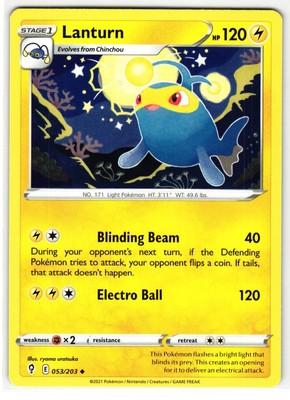 LANTURN 053/203 EVOLVING SKIES ENGLISH POKEMON TCG
