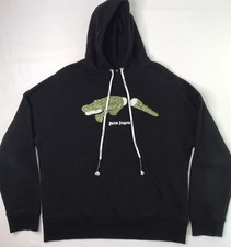 PALM ANGELS Stitched Hoodie Embroidered Croco Crocodile Sweatshirt RARE Men  s XL