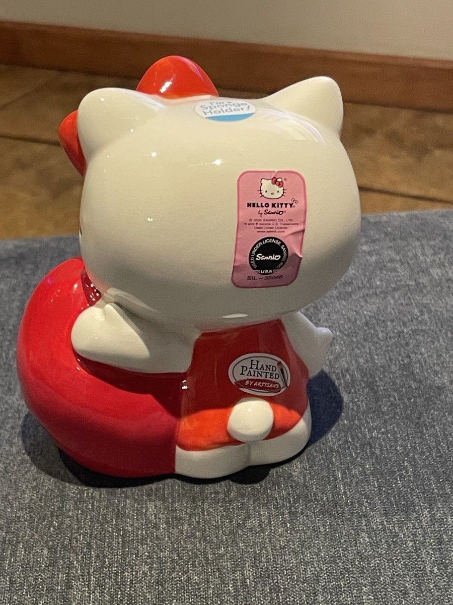 Sanrio Hello Kitty Sculpted Ceramic Hand Painted Kitchen Sponge