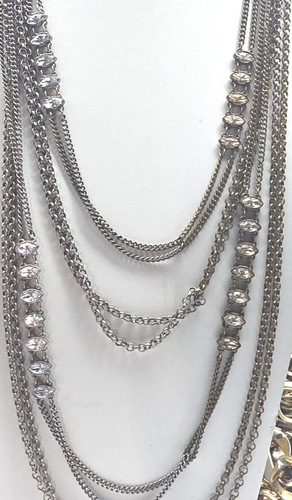 Signed BCBGeneration Mixed Metals Rhinestone Mult… - image 1