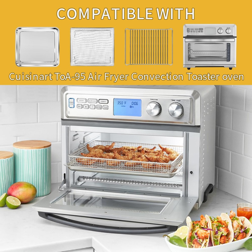 Cuisinart TOA-95 Air Fryer Toaster Oven Replacement Parts - 3-Piece Baking Set  