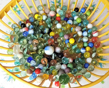 Vintage Lot of Roughly 260 Marbles - 5 Shooters