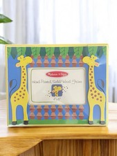 Melissa Doug Giraffe 4x6 Wood Frame Hand Painted Safari Nursery