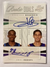 2009-10 Panini Rookie Duals Auto Casspi/Beaubois #43/99 RC Dual Autograph