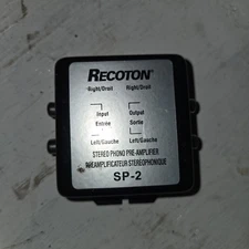 Recoton SP-2 Stereo Phono Cartridge Pre-Amplifier with Power Adapter Turntable
