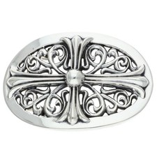 Chrome Hearts BUCKL EXLG CROSS Extra Large Cross Silver Buckle Silver