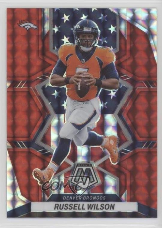 2022 Panini Mosaic National Pride Red Mosaic Prizm Russell Wilson #257 0it8