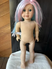 American Girl Truly Me 88 DOLL Pastel Pink/blue Hair  & BLUE Eyes Cotton Candy