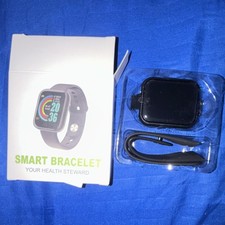 Black Smart Bracelet Activity Tracker 1.3" Screen Heart Rate Pedometer