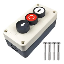 Push Button Switch Station Momentary NO Black,NC Red,NO White 660V 10A 