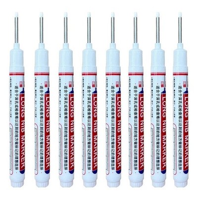 Long Head Deep Hole Marker Pens, 8PCS Long Nib Marker 20mm Quick Dry Waterproof
