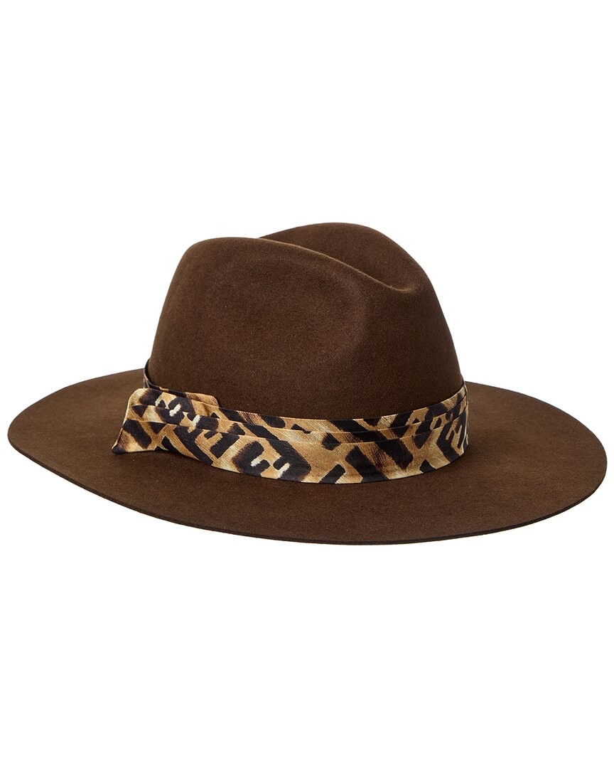 Fendi Silk-Trim Hat Womens Brown L 128890₽