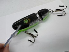 6” Mortimer Baits Jointed Kirby Black Green Crankbait Trolling Musky Lure