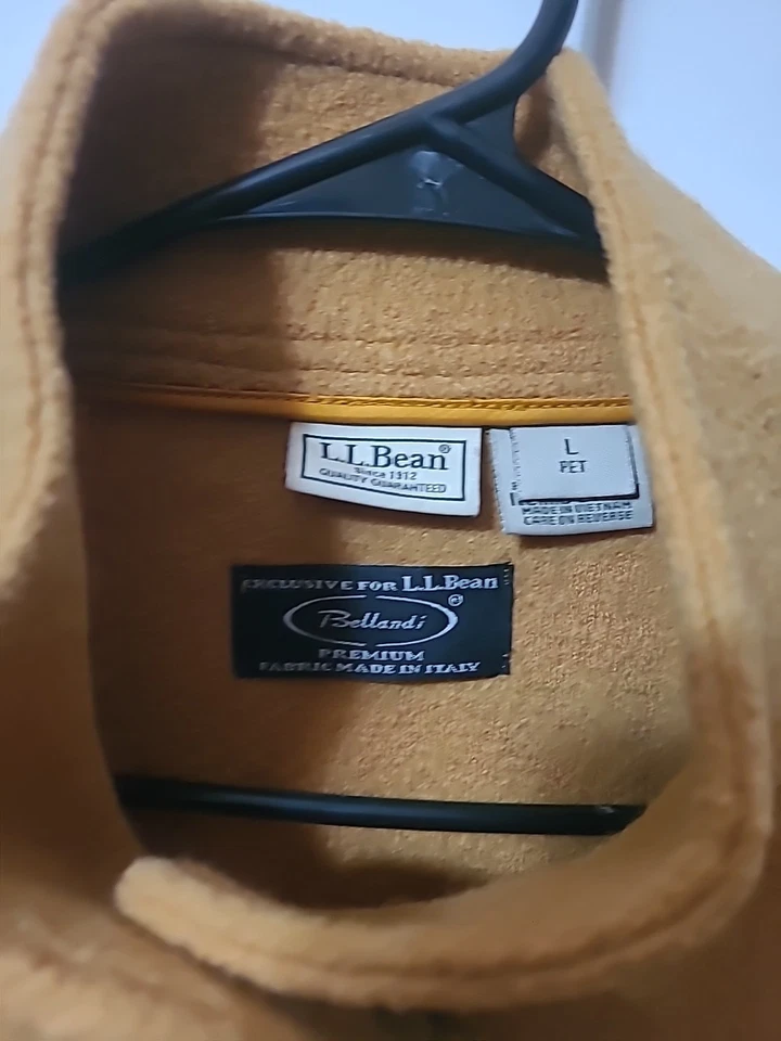 Abrigo Chaqueta Mujer Ll Bean Lana Hervida De Colección L Italia Bellandi Amarillo Mostaza Foto 4 de 4