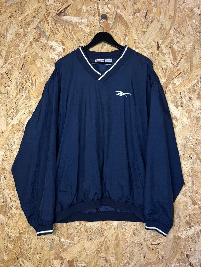 Reebok Jacket Windbreaker 90s Pullover Navy Large