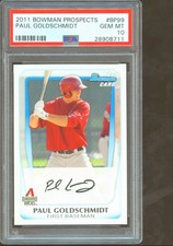 Paul Goldschmidt 2011 Bowman Prospects 1st Rookie RC Diamondbacks PSA 10