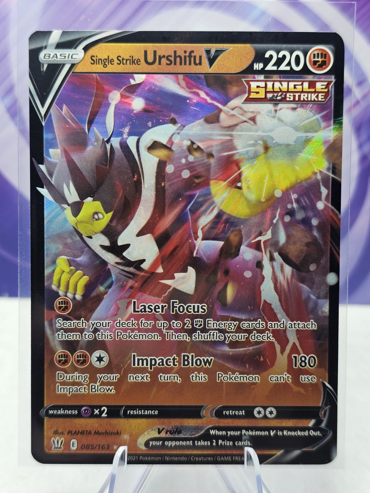 Single Strike Urshifu V 085/163 Swsh05: Battle Styles Holo NM