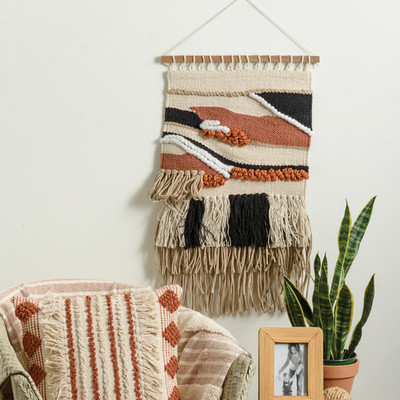 Primitives by Kathy Bohohemian Macrame Wall Hanging Handmade Cotton Woven Decor